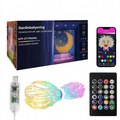 🌈 Smart LED-ljusslinga – app + fjärrkontroll, musiksynk, vattentät PVC. Anpassa färger och mönster för fest och trädgård! ✨🎶