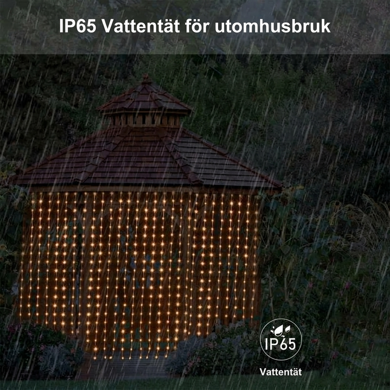 🌈 Smart LED-ljusslinga – app + fjärrkontroll, musiksynk, vattentät PVC. Anpassa färger och mönster för fest och trädgård! ✨🎶