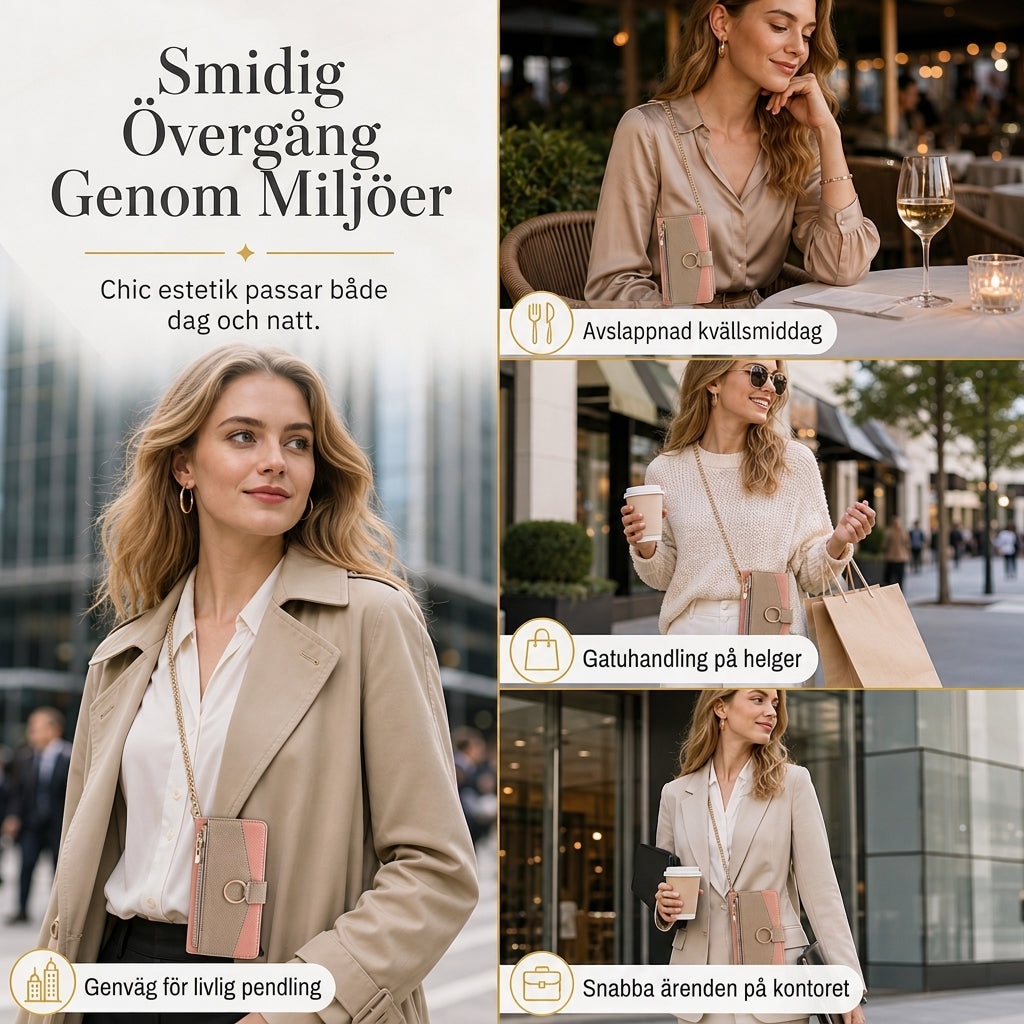 📱 50% RABATT! ✨ Lyxigt plånboksfodral i crossbody-stil för telefonen med kortfack & stödfunktion 👛